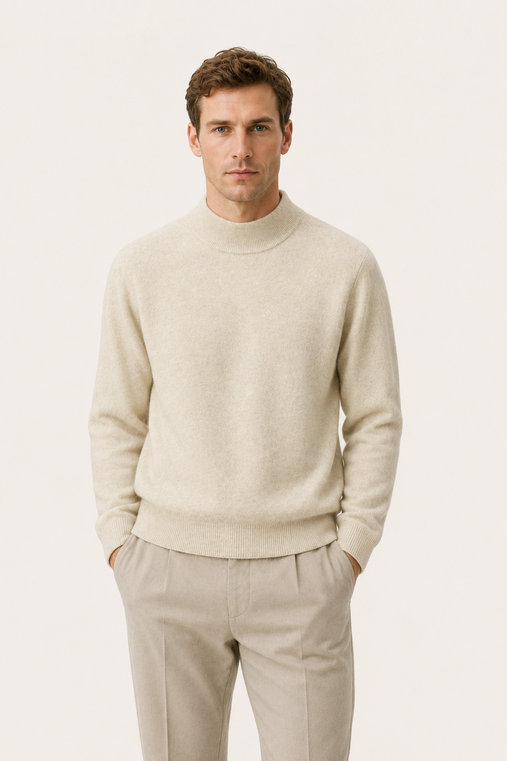Arelio Mock Neck Cream