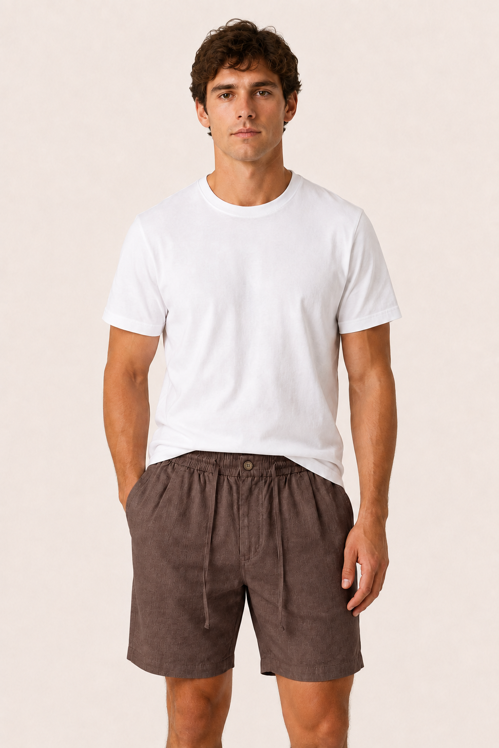 Levano Linen Short Brown