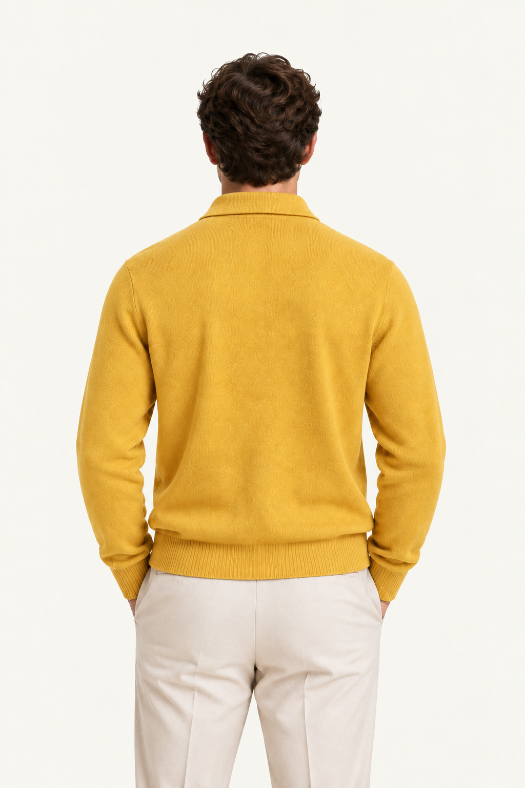 Malero Wool Polo Knit Yellow