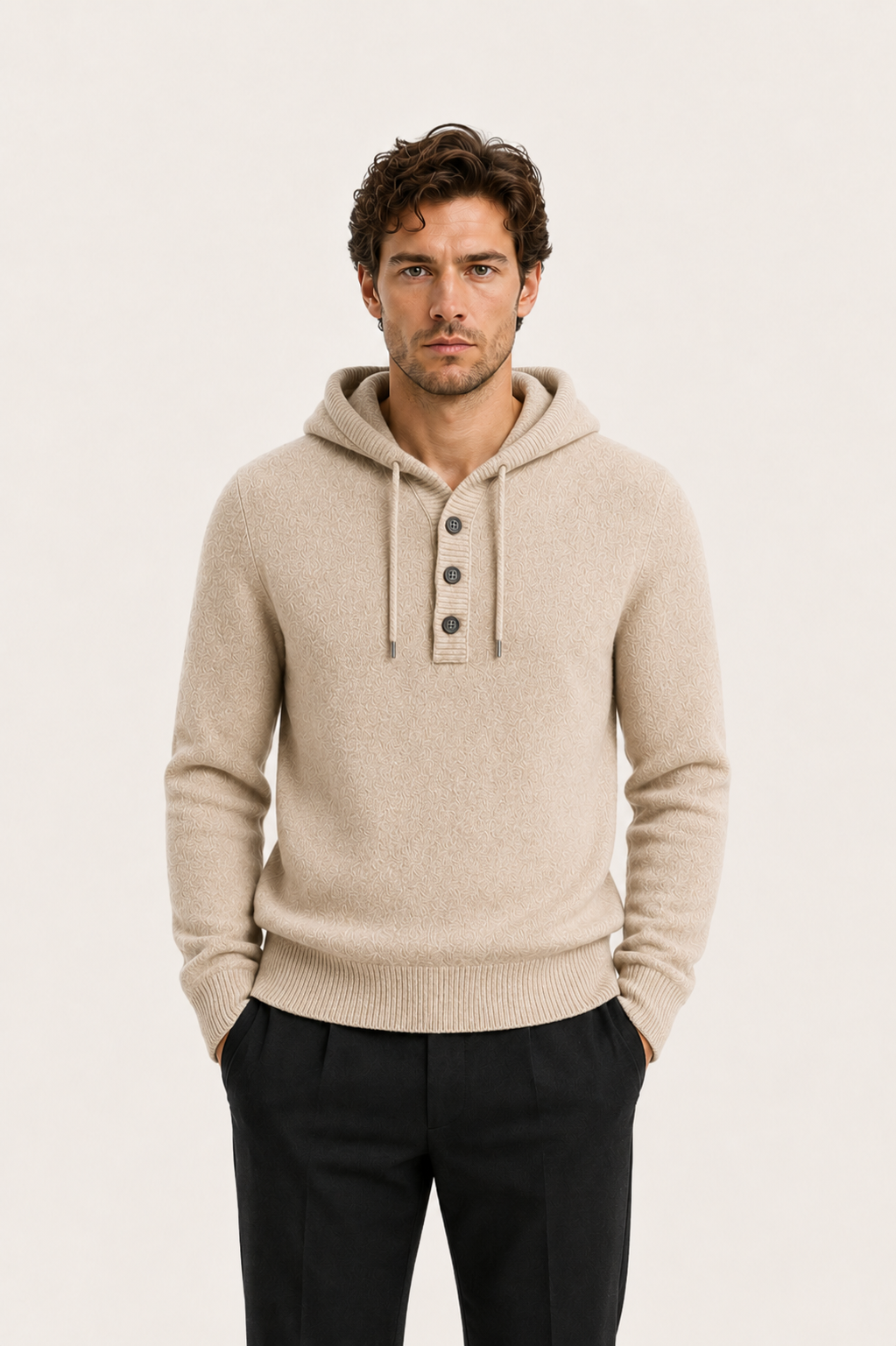 Avaro Hooded Knit Beige