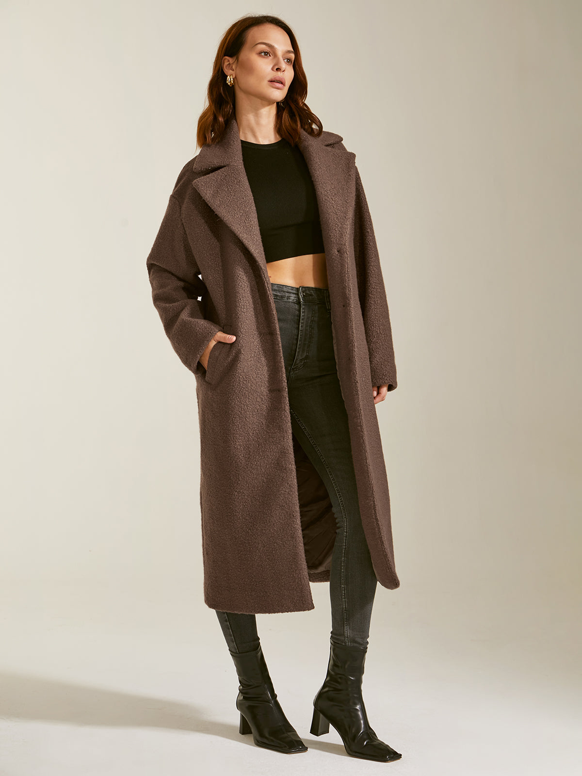 Manteau long oversize essentiel
