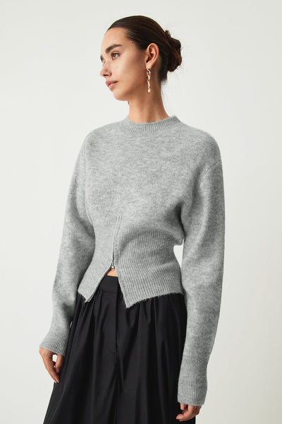 Pull flou à demi-fermeture éclair