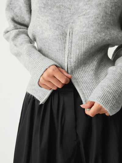 Pull flou à demi-fermeture éclair