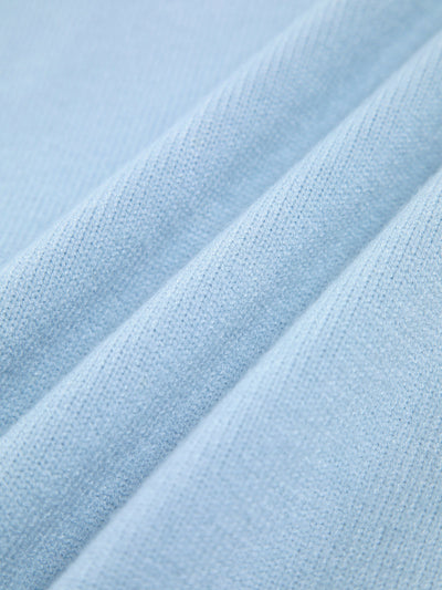 Pull oversize à col roulé bleu ciel