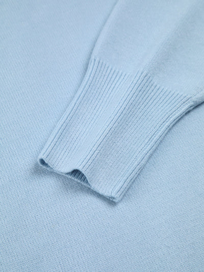 Pull oversize à col roulé bleu ciel