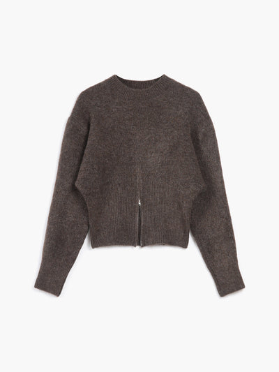 Pull flou à demi-fermeture éclair