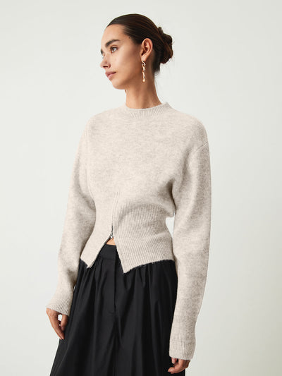 Pull flou à demi-fermeture éclair