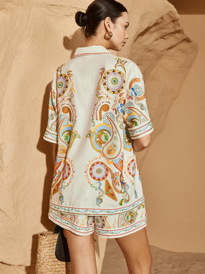 Ensemble short à demi-manches imprimé Polo