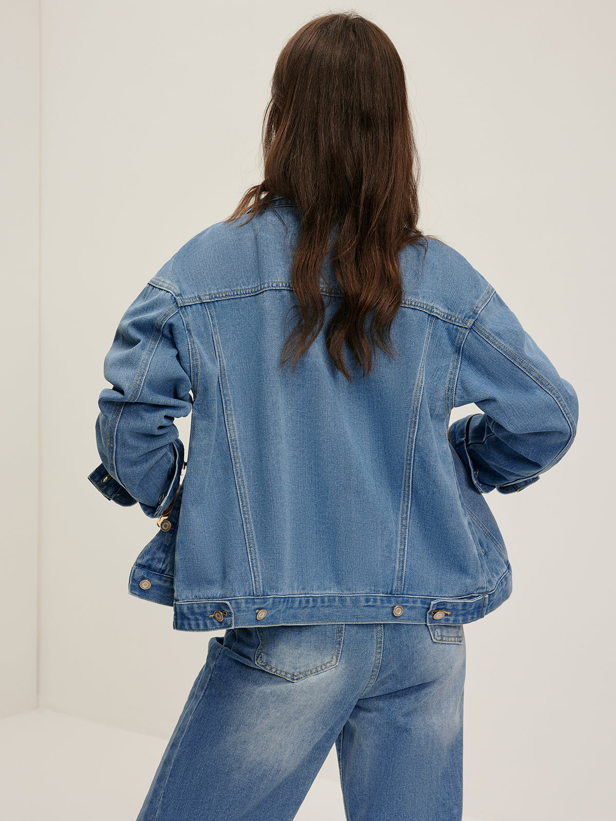 Veste en denim à poches poitrine
