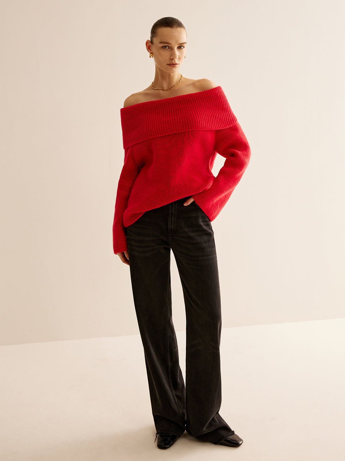 Pull côtelé à épaulettes