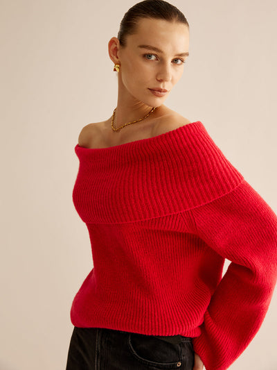 Pull côtelé à épaulettes