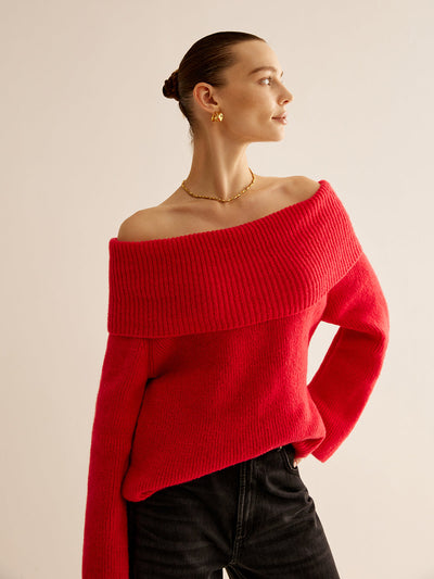 Pull côtelé à épaulettes