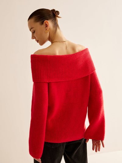 Pull côtelé à épaulettes