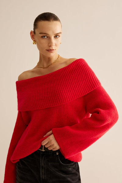 Pull côtelé à épaulettes