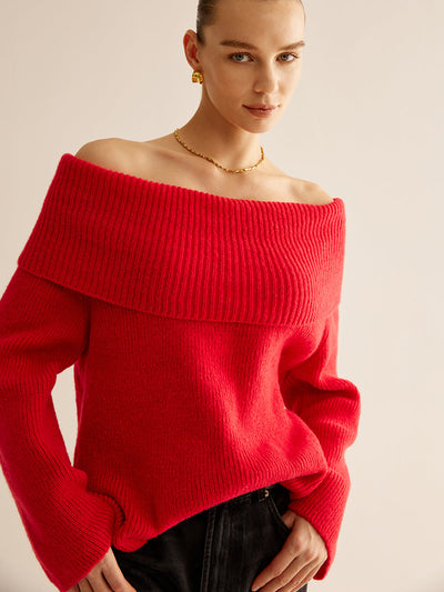 Pull côtelé à épaulettes