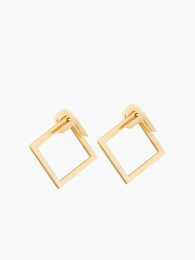 Boucles d'oreilles géométriques carrées