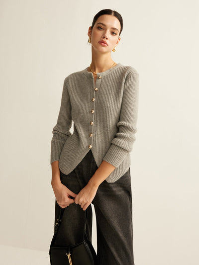 Cardigan boutonné fendu