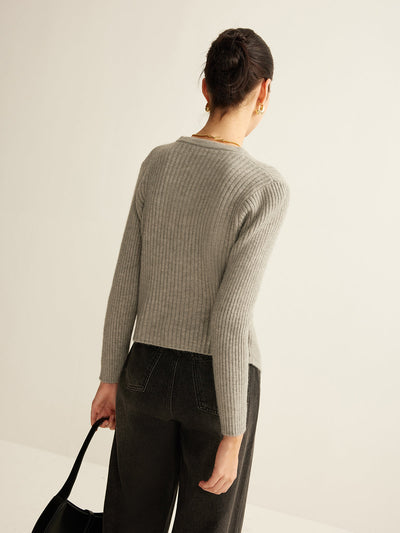 Cardigan boutonné fendu