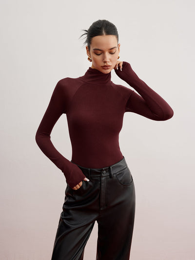 Pull skinny à manches transparentes