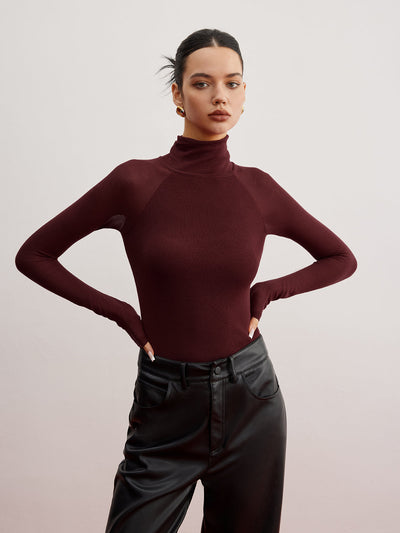 Pull skinny à manches transparentes