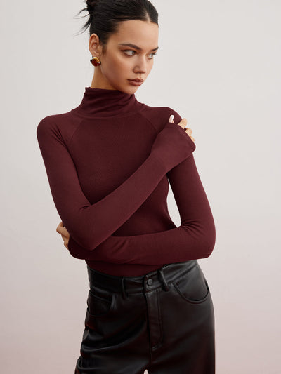 Pull skinny à manches transparentes
