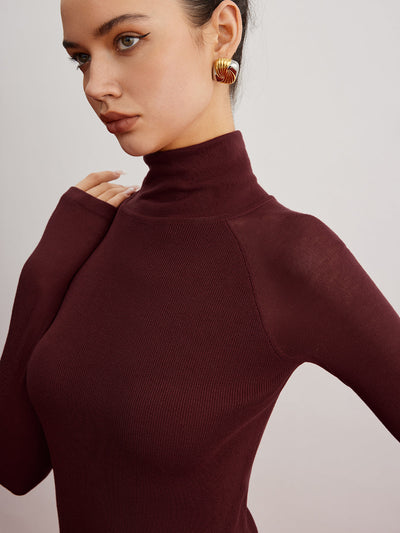 Pull skinny à manches transparentes