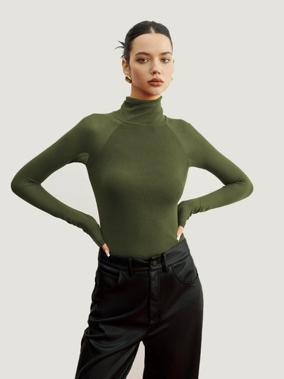 Pull skinny à manches transparentes
