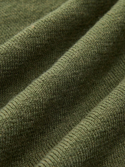 Haut en tricot asymétrique à col asymétrique en laine mélangée