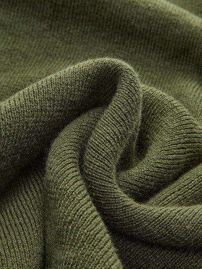 Haut en tricot asymétrique à col asymétrique en laine mélangée