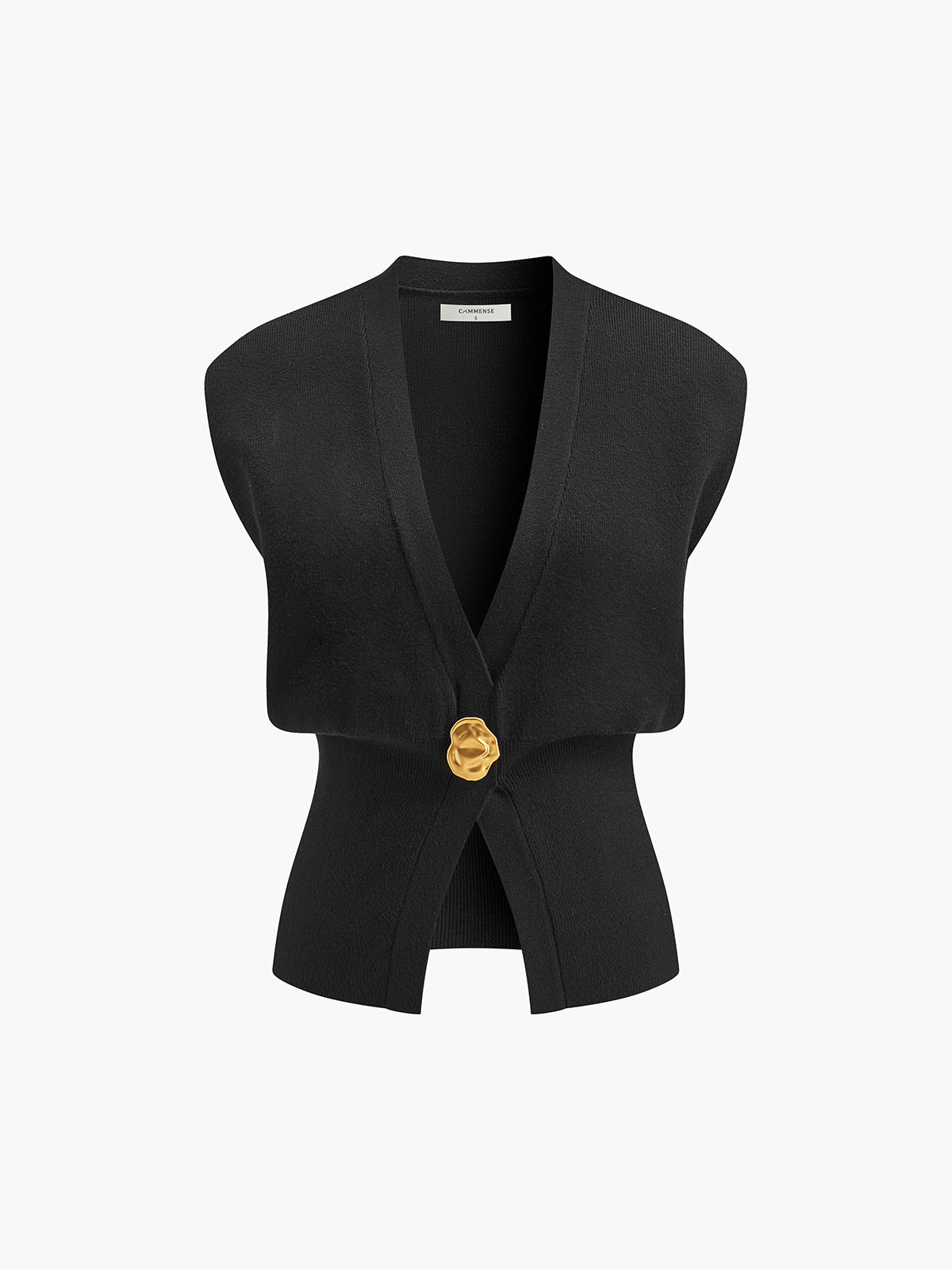 Gilet pull-over à col en V boutonné