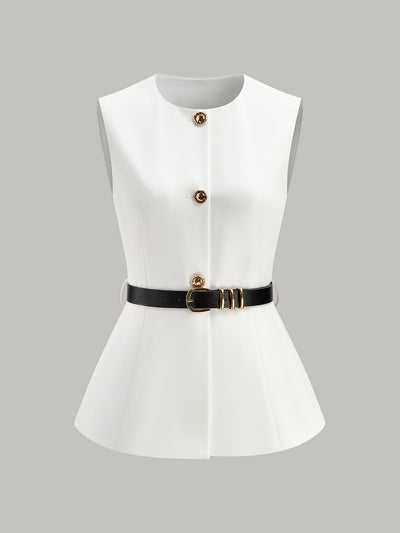 Poche à boutons avec ceinture