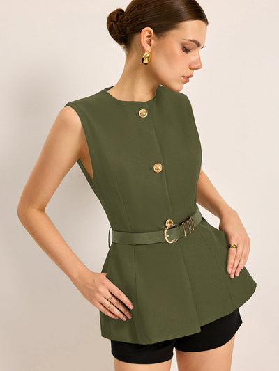 Poche à boutons avec ceinture