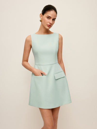 Robe sans manches à détails poches