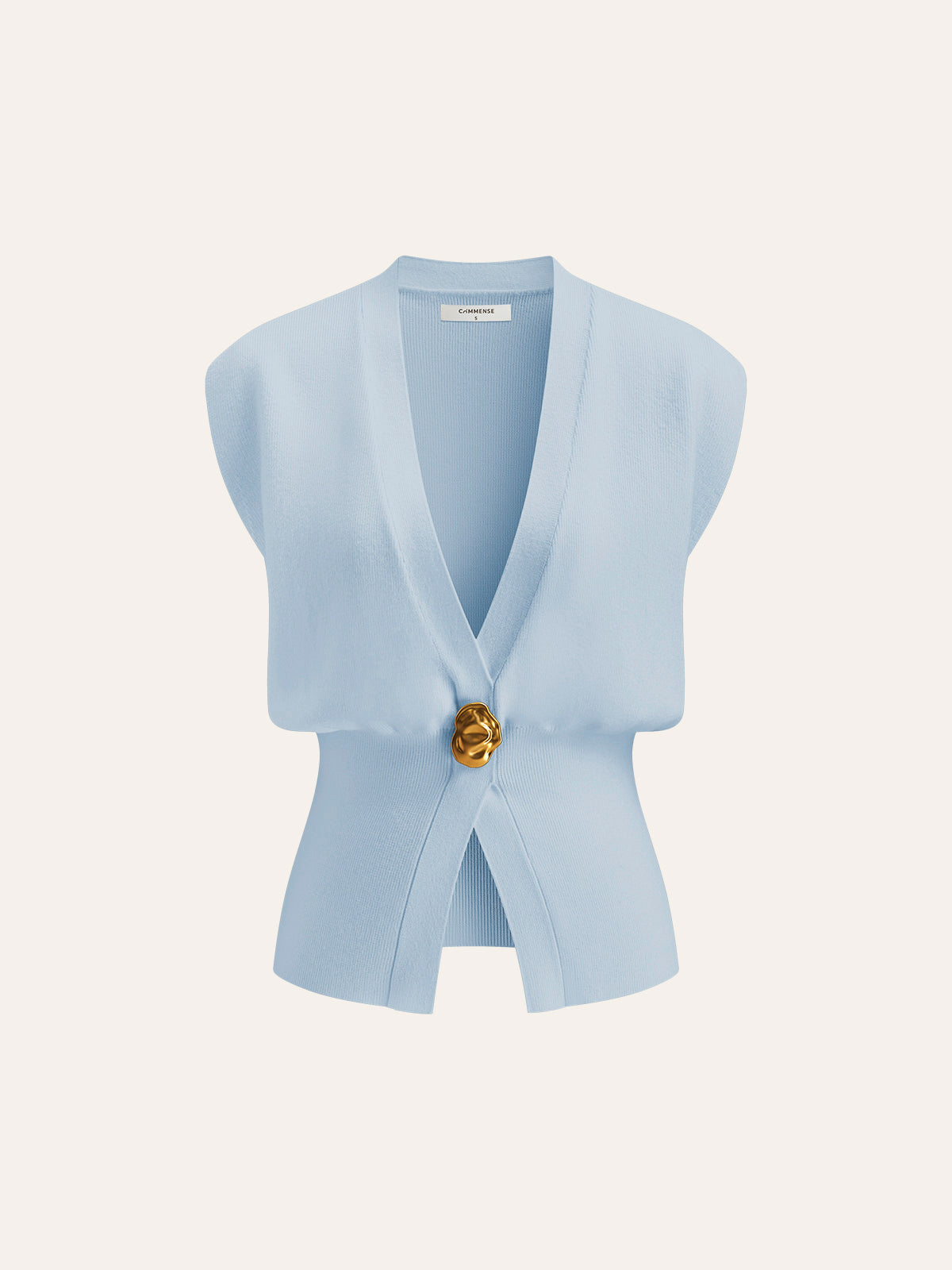 Gilet pull-over à col en V boutonné