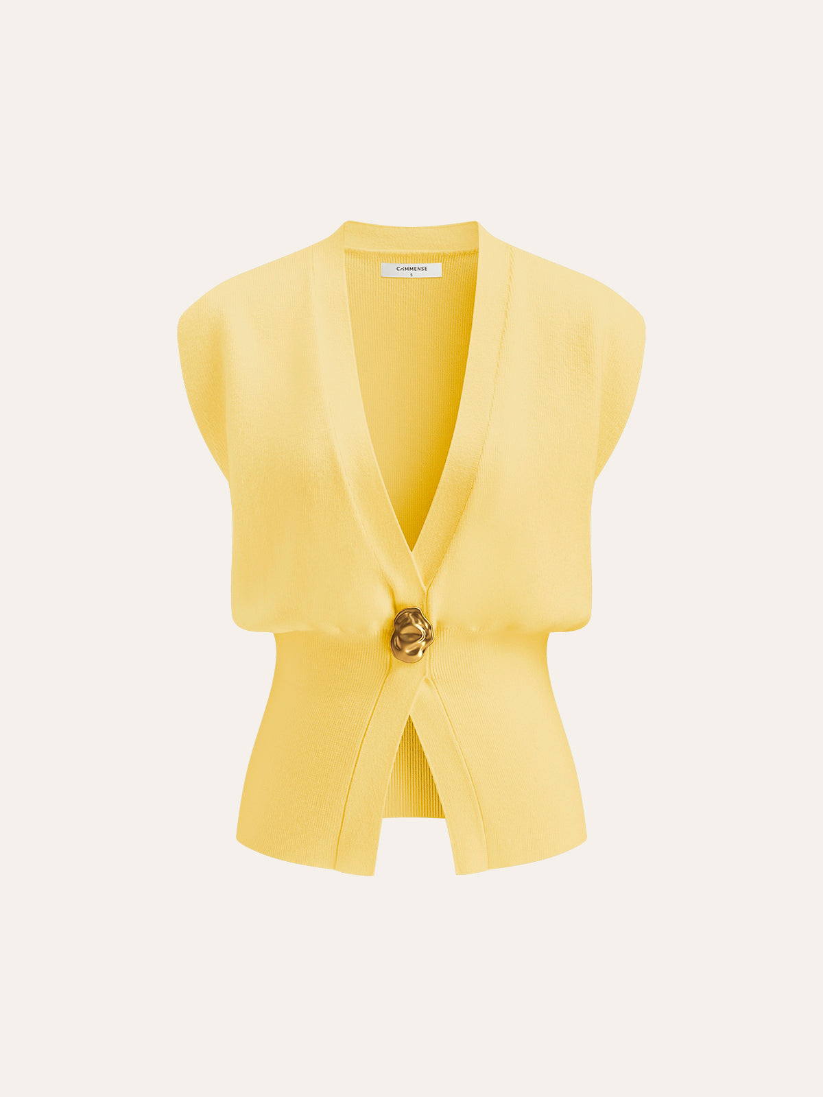 Gilet pull-over à col en V boutonné