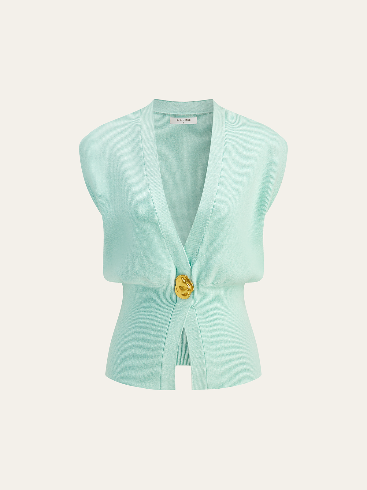 Gilet pull-over à col en V boutonné