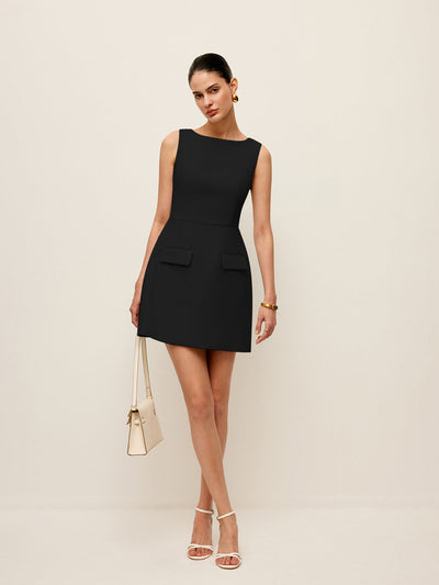 Robe sans manches à détails poches