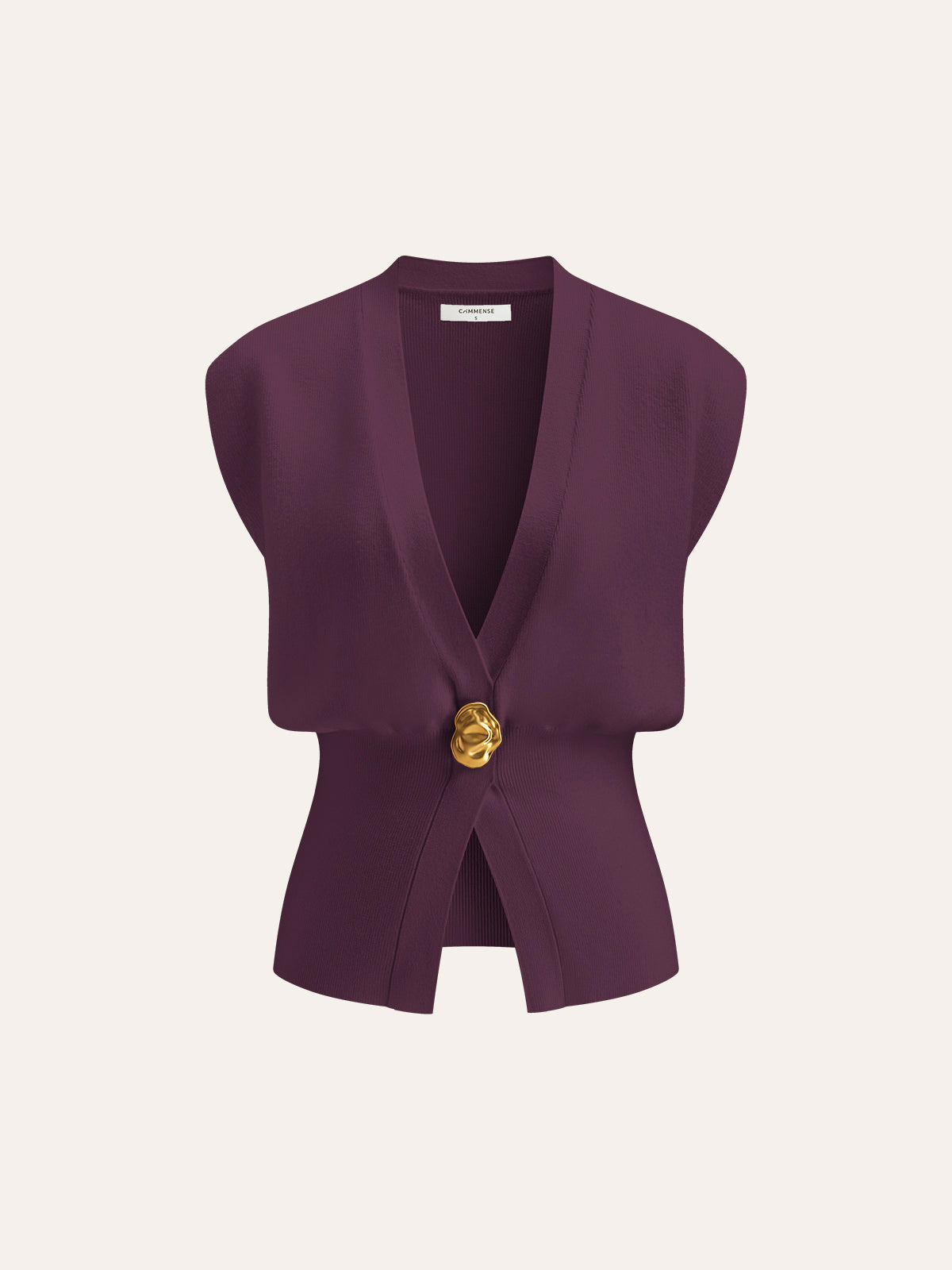 Gilet pull-over à col en V boutonné