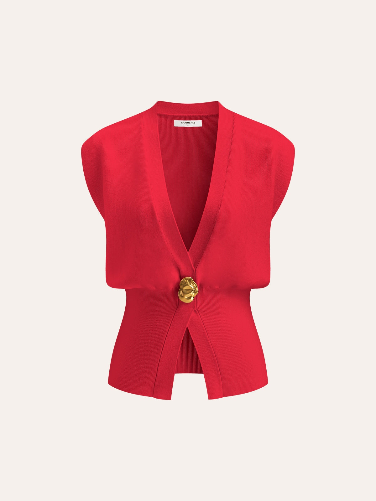 Gilet pull-over à col en V boutonné