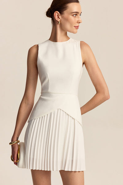 Mini robe à ourlet plissé