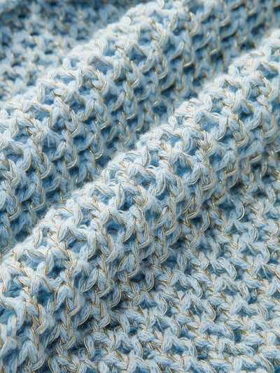 Haut asymétrique à fleurs en maille crochetée