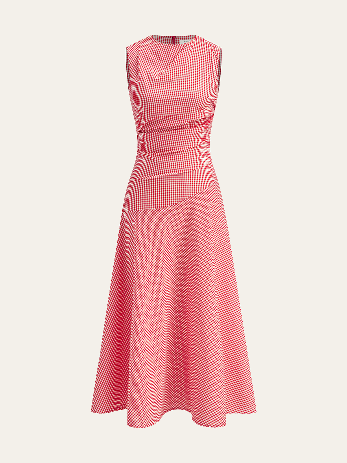 Robe midi à carreaux vichy