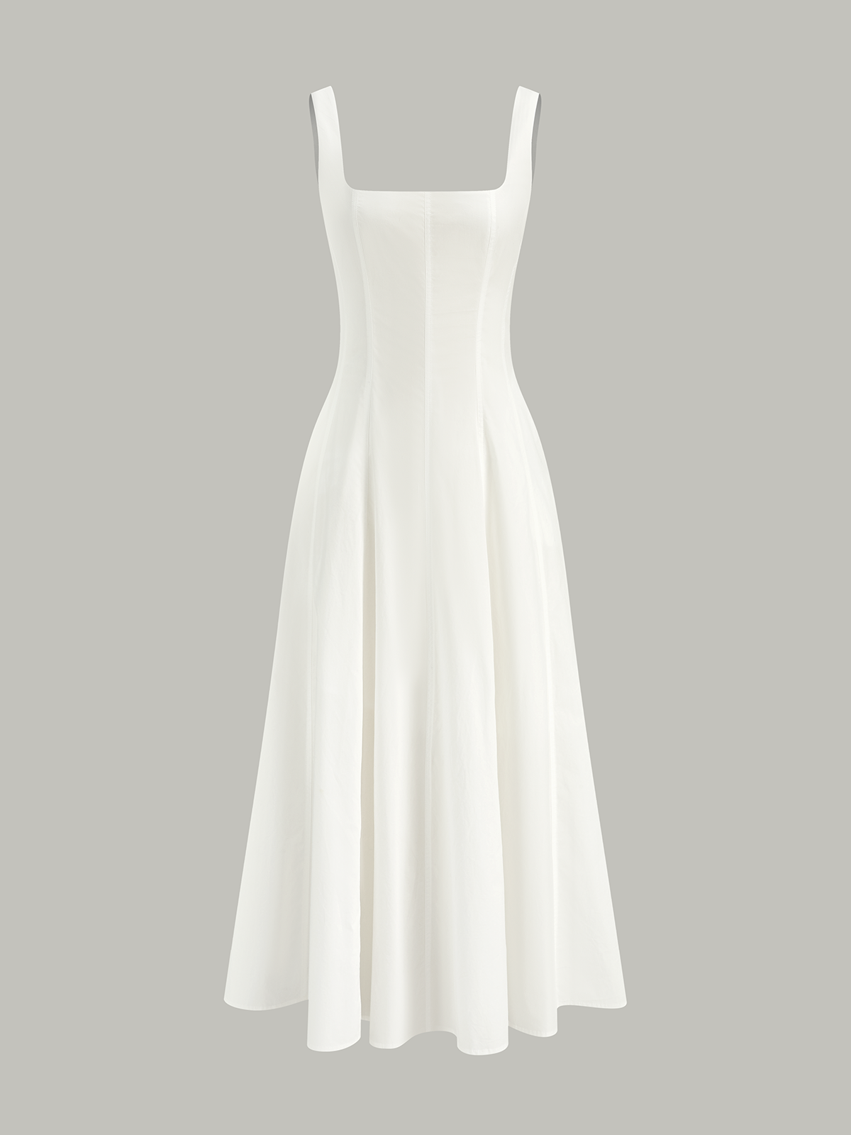 Robe longue en coton avec dos lacé