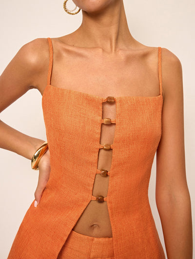 Ensemble débardeur et short à découpes