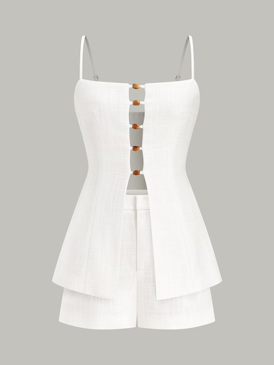 Ensemble débardeur et short à découpes