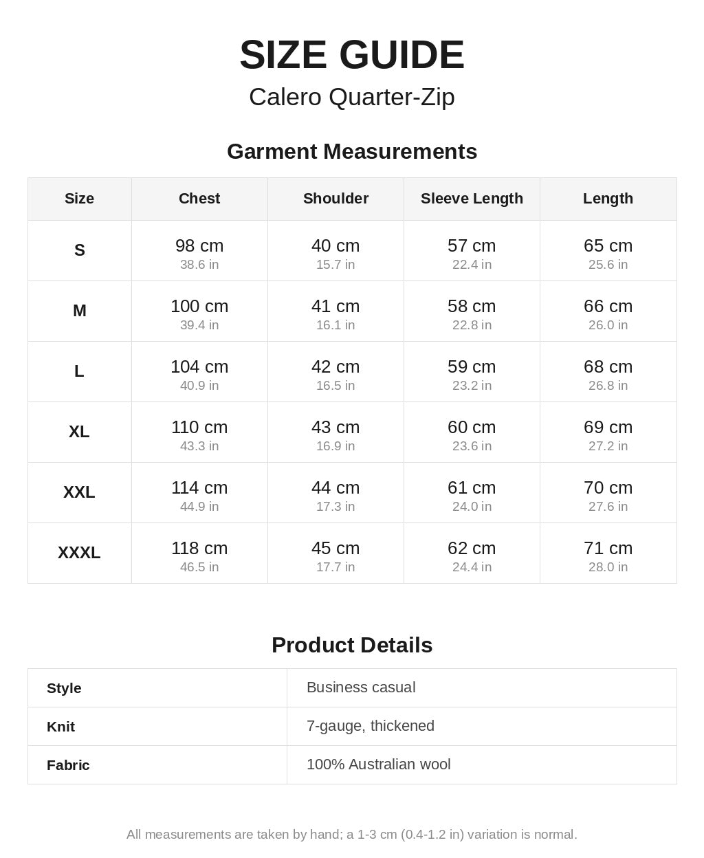 Calero Australian Wool Quarter-Zip Beige