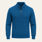 Tilano Cable Quarter-Zip Knit Ocean Teal
