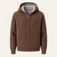 Talero Reversible Hooded Zip Knit Brown/Grey