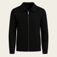 Teravo Wool Knitted Polo Cardigan Black