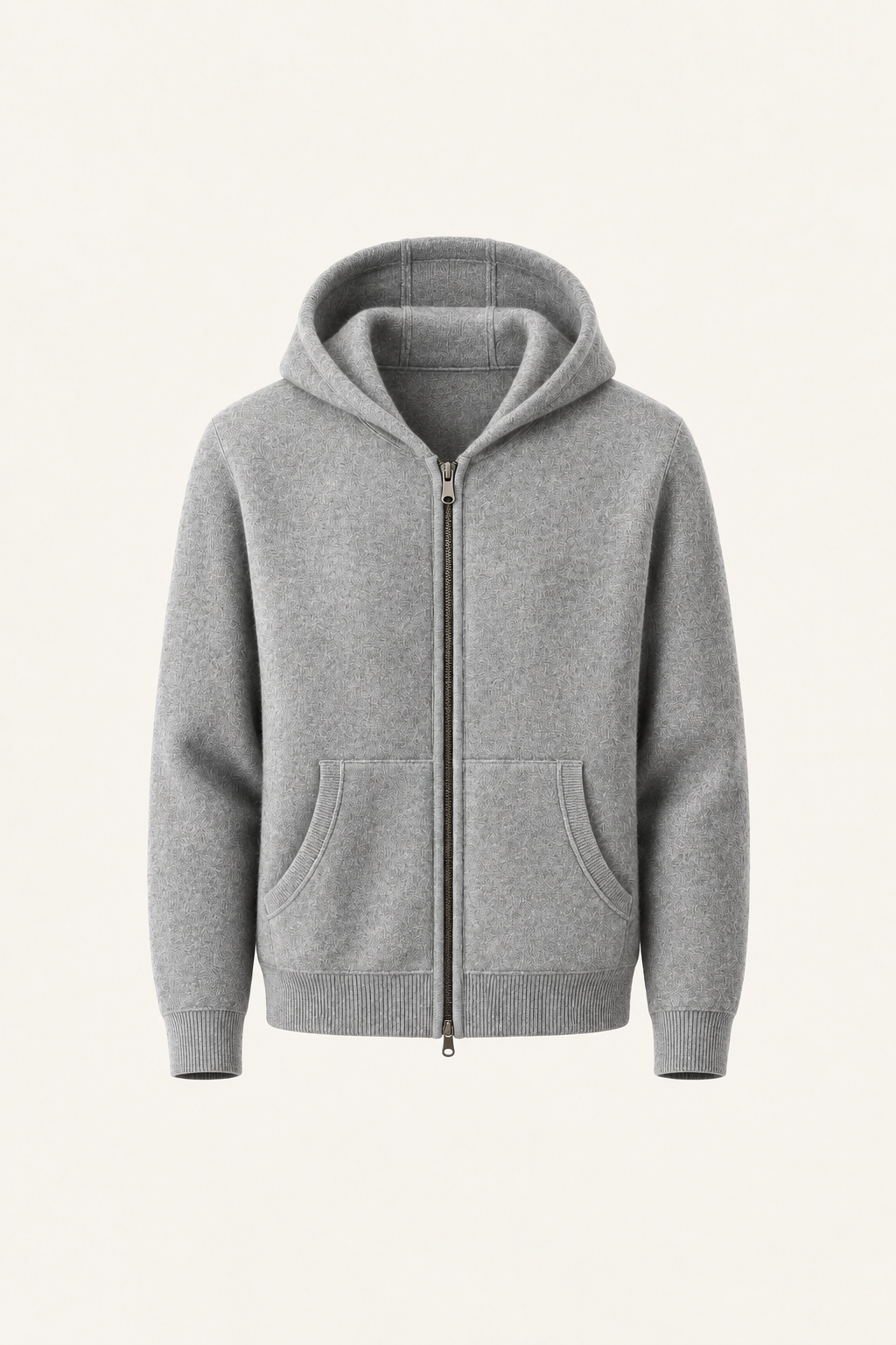 Tonari Merino Hooded Zip Grey